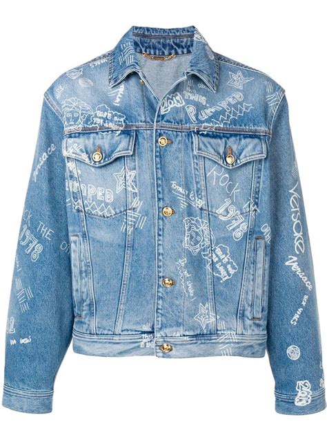 versace denim jacket women's.